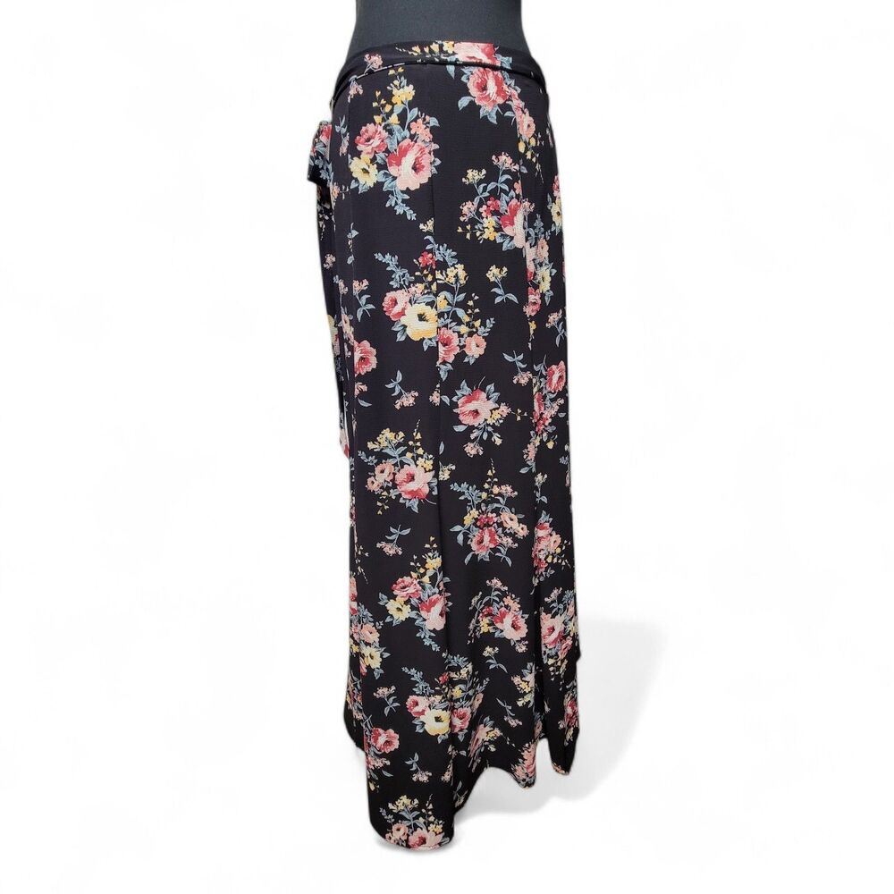 Bobeau Long Wrap Skirt Women’s Large Floral Boho Bohemian Indie Preppy Academia - Picture 2 of 5